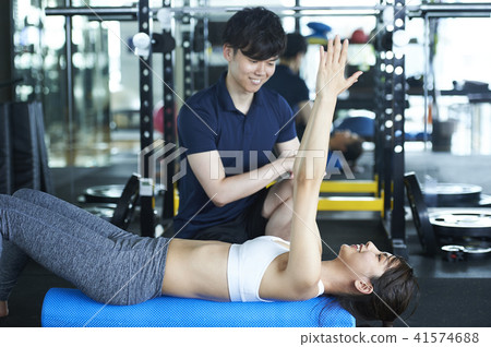Fitness female stretch pole 41574688