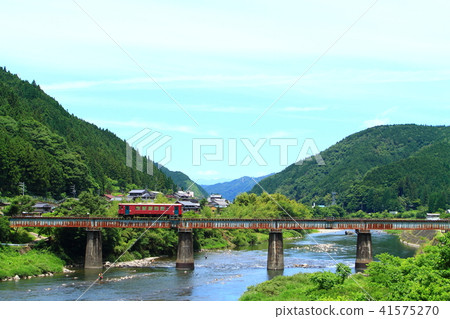 Nagara River Railway Scenery with railway 41575270