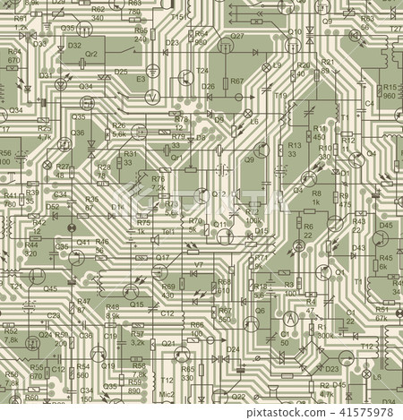 Seamless background of electrical circuit. Seamless background of electrical circuit. 41575978