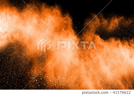 abstract explosion of orange dust. abstract explosion of orange dust. 41576622