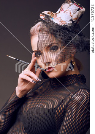Sensual woman in rock baroque style 41576728