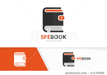 Vector wallet and book logo combination. Purse and library symbol or icon. Unique finance and Vector wallet and book logo combination. Purse and library symbol or icon. Unique finance and 41576904