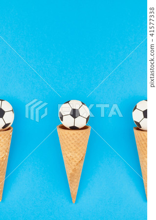 Football macaroons in waffle cones Football macaroons in waffle cones 41577338
