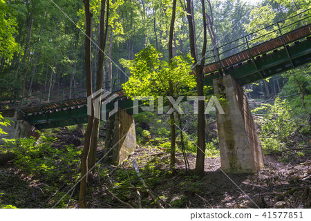 Railway bridge in forest in Lillafured Railway bridge in forest in Lillafured 41577851
