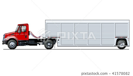Vector truck template isolated on white 41578082