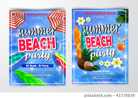 Poster for summer and beach party background Poster for summer and beach party background 41578839