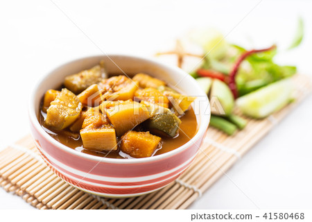 Fish organs sour soup, Southern Thai food 41580468