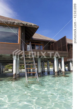 Water Cottage Maldives Stock Photo 41581899 Pixta
