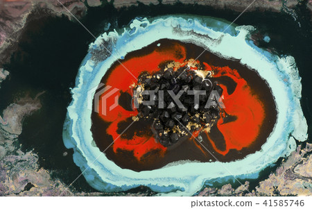 Marble abstract acrylic background. Red marbling artwork circle texture. Agate ripple pattern. Gold Marble abstract acrylic background. Red marbling artwork circle texture. Agate ripple pattern. Gold 41585746