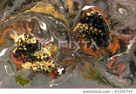 Marble abstract acrylic background. Dark marbling artwork circle texture. Agate ripple pattern. Gold Marble abstract acrylic background. Dark marbling artwork circle texture. Agate ripple pattern. Gold 41585747