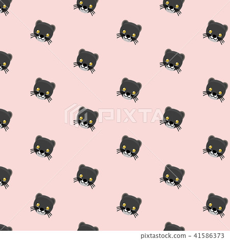 Black panther pattern on pastel background. - Stock Illustration [41586373]  - PIXTA