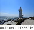 White lighthouse on the Atsumi Peninsula 41586416