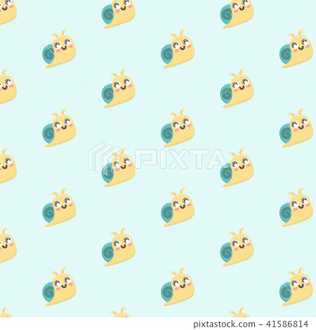 Snail cartoon seamless vector pattern. 41586814