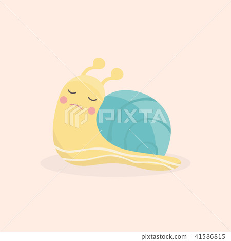 Cute snail cartoon vector isolated. Cute snail cartoon vector isolated. 41586815