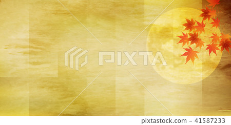 Maple leaves Maple moon background - Stock Illustration [41587233] - PIXTA