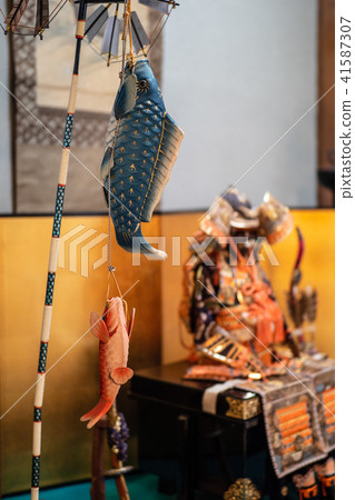 Japanese armor and carp streamers Japanese armor and carp streamers 41587307