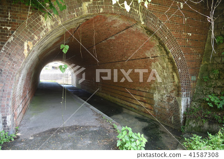 Japanese brick tunnel Japanese brick tunnel 41587308
