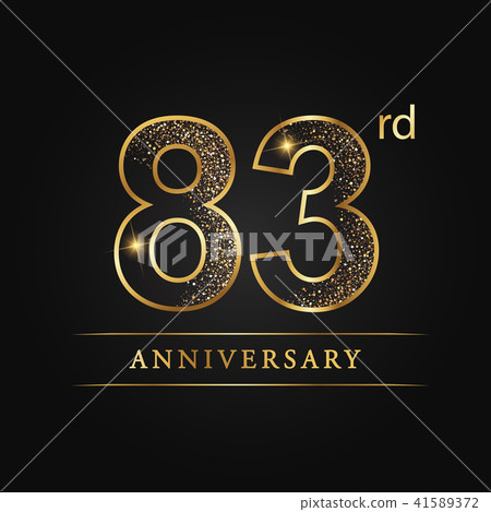 83 years anniversary celebration logotype. 41589372