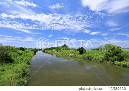 Watarase Reservoir in summer Watarase Reservoir in summer 41589630