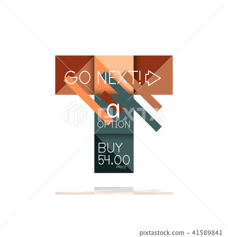 Square option infographic banner. Data and information visualization, geometric design Square option infographic banner. Data and information visualization, geometric design 41589841