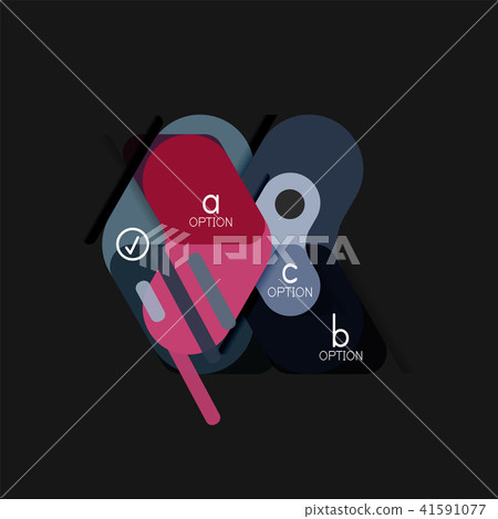 Flat design geometric infographics, arrow shape vector sticker or label, price tags, offer promotion Flat design geometric infographics, arrow shape vector sticker or label, price tags, offer promotion 41591077
