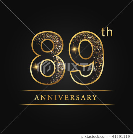 89 years anniversary celebration logotype. 41591119