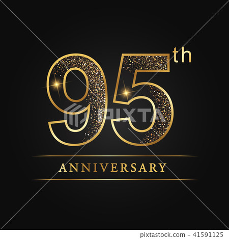95 years anniversary celebration logotype. 41591125