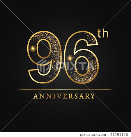 96 years anniversary celebration logotype. 41591126