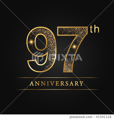 97 years anniversary celebration logotype. 41591128