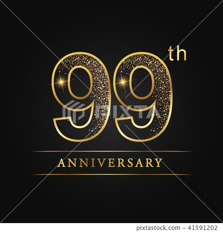 99 years anniversary celebration logotype. 41591202