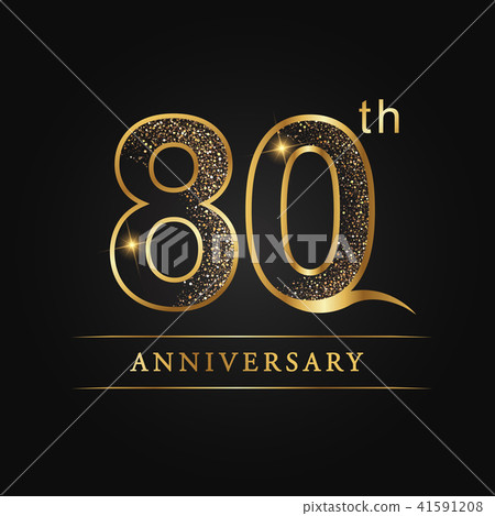 80 years anniversary celebration logotype. 41591208