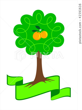 Stylized orange tree logo. Stylized orange tree logo. 41591616
