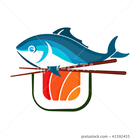 Fish and sushi vector 41592455