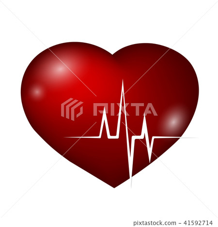 Heart and rhythm curve 41592714