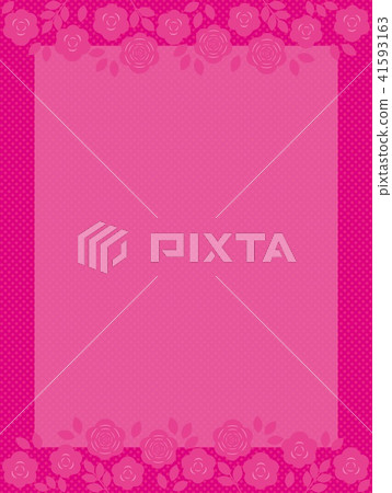 Rose dot frame - Stock Illustration [41593163] - PIXTA