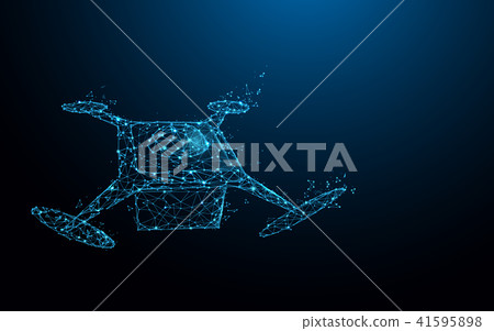 Drone delivering form lines and particle style. 41595898