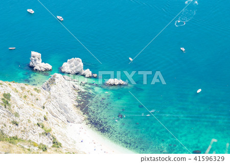 Sirolo beach from Monte Conero, Italy 41596329