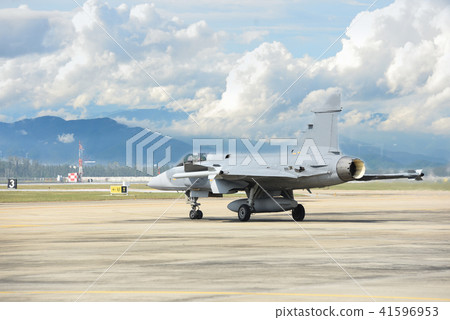 Gripen aircraft over the horizon. Gripen aircraft over the horizon. 41596953