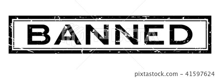 Grunge black banned word square seal stamp - Stock Illustration ...