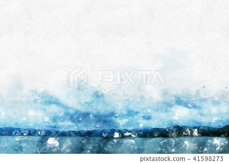 Mountain hill on watercolor painting background. Mountain hill on watercolor painting background. 41598273