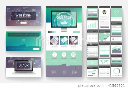 Website design template and interface elements 41599621