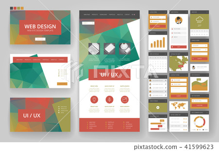 Website design template and interface elements Website design template and interface elements 41599623