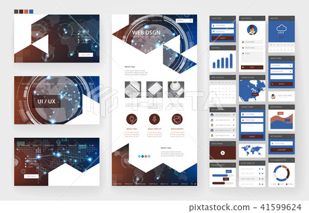 Website design template and interface elements Website design template and interface elements 41599624