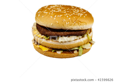Big hamburger isolated on white background Big hamburger isolated on white background 41599826