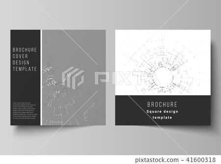 The vector layout of two square format covers design templates for brochure, flyer, magazine The vector layout of two square format covers design templates for brochure, flyer, magazine 41600318