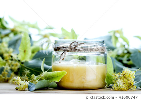 Honey and flowers of linden lime tree Honey and flowers of linden lime tree 41600747