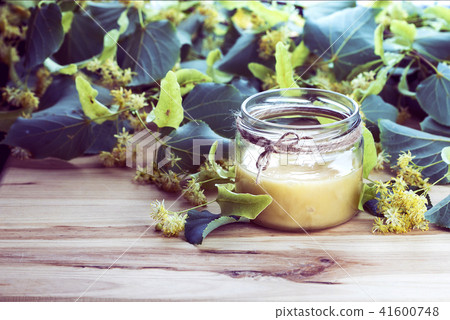 Honey and flowers of linden tree Honey and flowers of linden tree 41600748