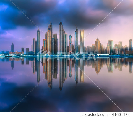 Dubai Marina bay view from Palm Jumeirah, UAE 41601174