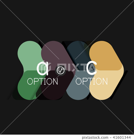 Flat design geometric infographics, arrow shape vector sticker or label, price tags, offer promotion 41601344
