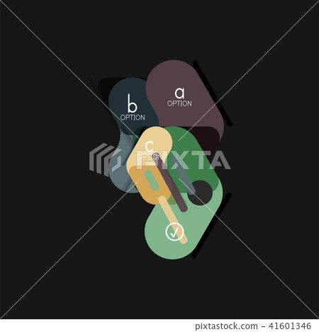 Flat design geometric infographics, arrow shape vector sticker or label, price tags, offer promotion Flat design geometric infographics, arrow shape vector sticker or label, price tags, offer promotion 41601346